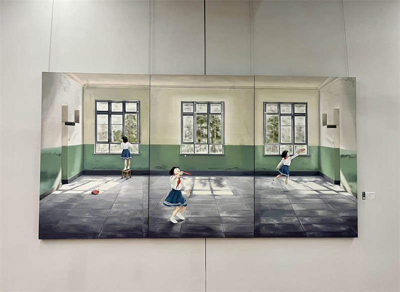 郭建婷“初心·印迹”作品展开幕，回溯童年时期的初心和时代记忆 