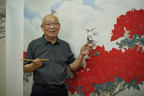 人民艺术 |  鹤雁冲霄入碧穹——曾景祥工笔花鸟《啸傲苍穹》研读 